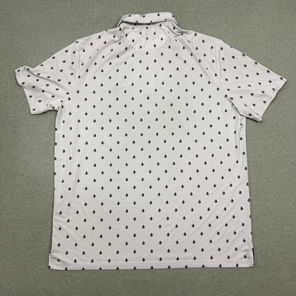 Polo Ralph Lauren Performance Polo All Over Boat Print White Mens Sz XL Golf - Picture 5 of 5